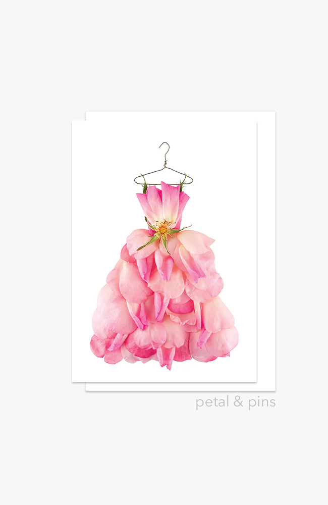 Vintage Rose Dress Greeting Card