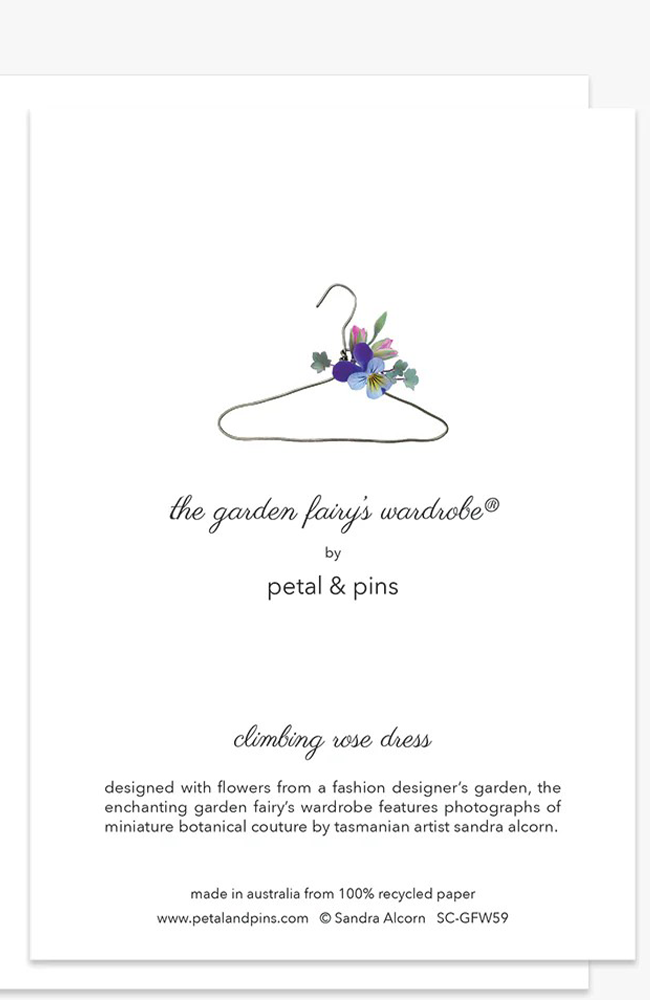 Climbing Rose Dress Greeting Card
