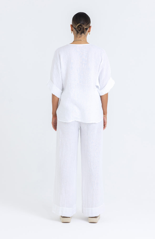 Blake Linen Shirt - White