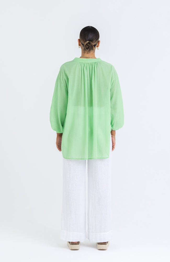 Brie Cotton Top - Pistachio