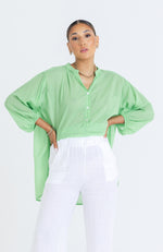 Brie Cotton Top - Pistachio