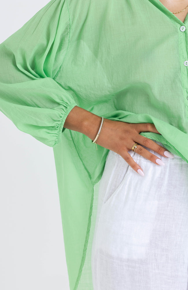 Brie Cotton Top - Pistachio
