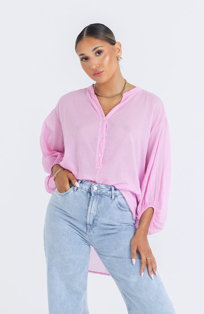 Brie Cotton Top - Pink