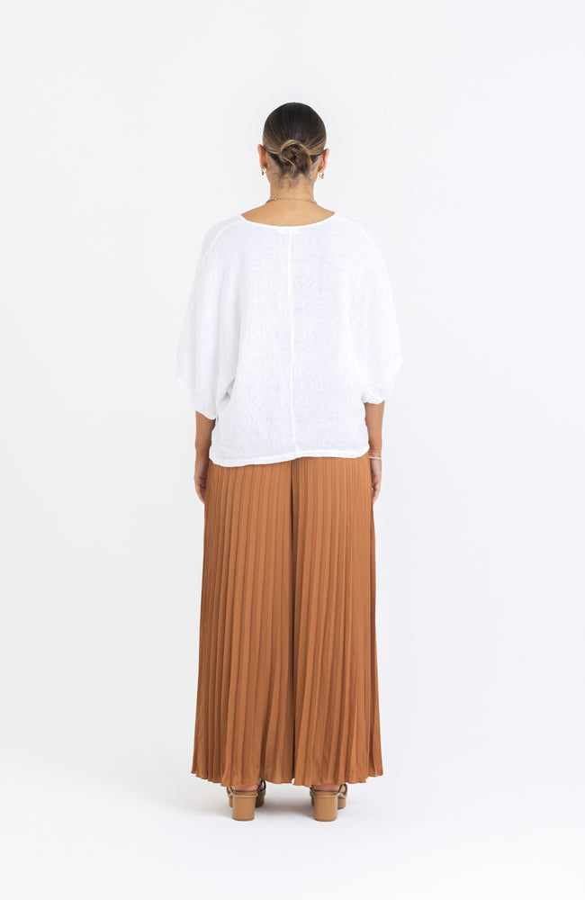 Brooklyn Pleat Pant - Toffee