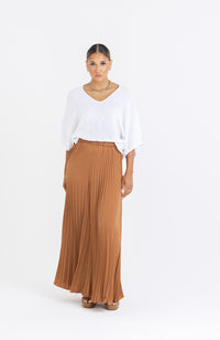 Brooklyn Pleat Pant - Toffee