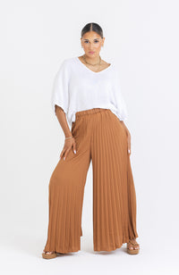 Brooklyn Pleat Pant - Toffee