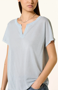 Kilana SS Blouse - Skyway