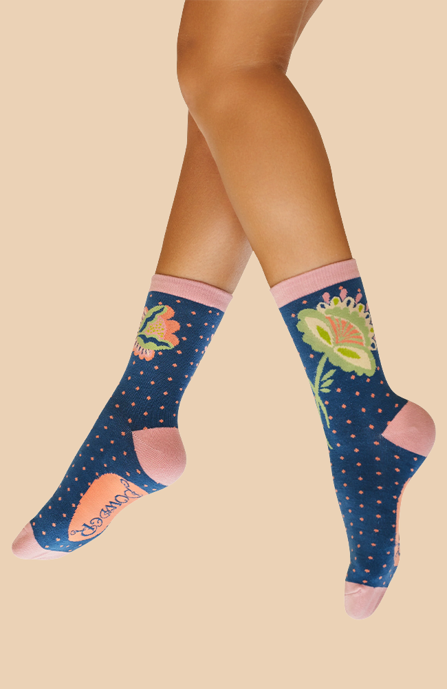 Ankle Socks – Scandinavian Stems/Navy