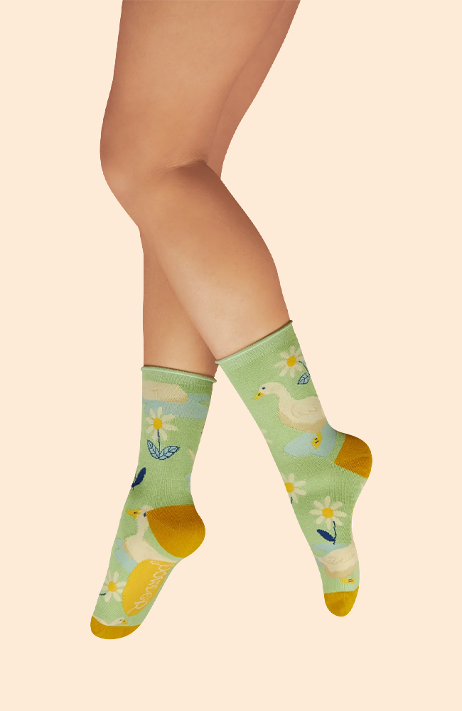 Happy Geese Ankle Socks - Mint