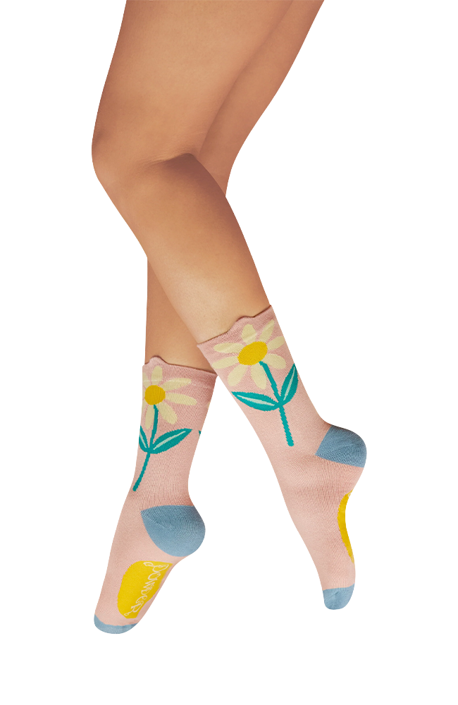 Ankle Socks – Daisy in Petal Flower Top