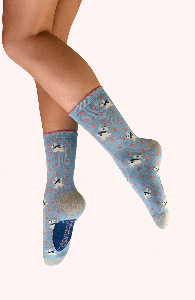 Ankle Socks – Woolly Westies/Ice