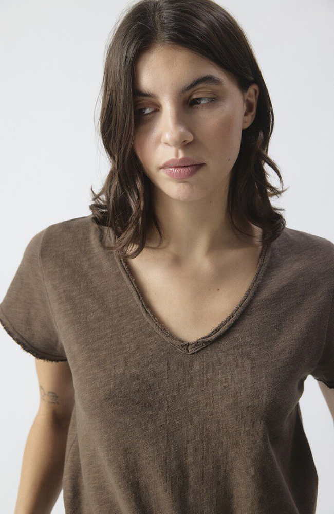 Sonoma V-Neck Tee - Vintage Chestnut