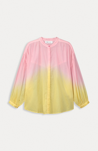 Blooming Faded Blouse - Pink Yellow