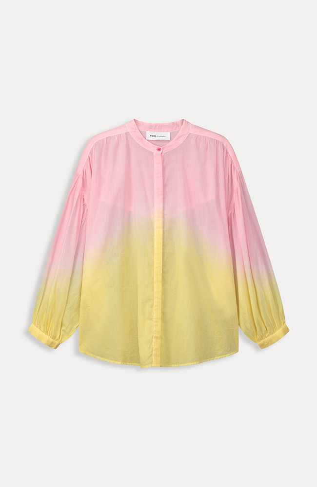Blooming Faded Blouse - Pink Yellow