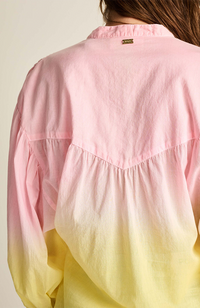 Blooming Faded Blouse - Pink Yellow