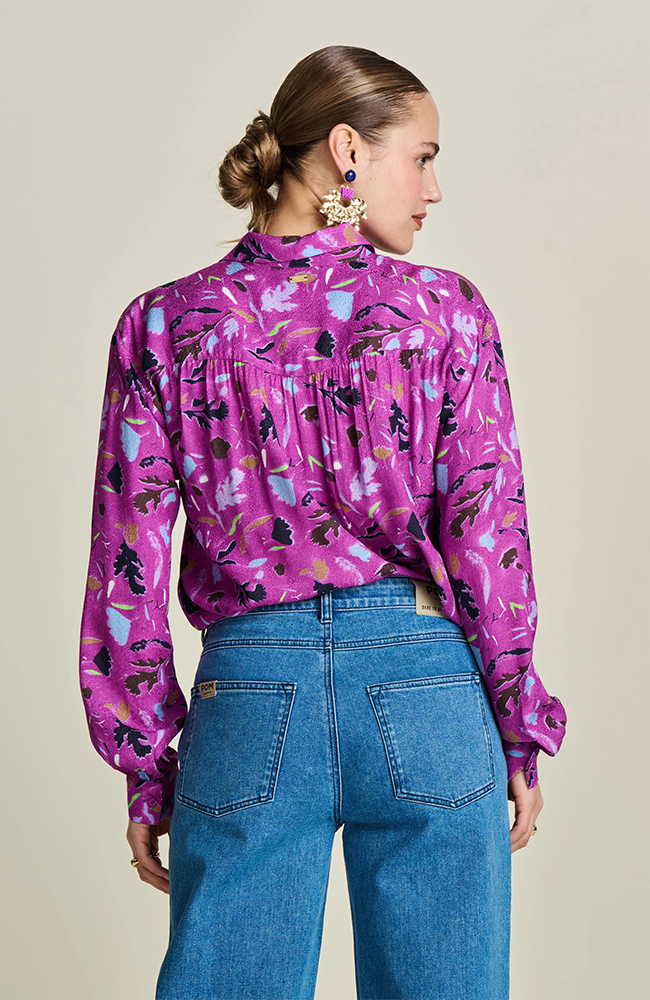 Milly Featherfest Cactus Blouse - Pink