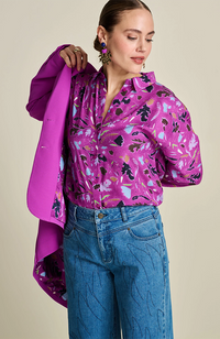 Milly Featherfest Cactus Blouse - Pink