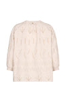 Nadine 3/4 Embroidered Blouse - Tan