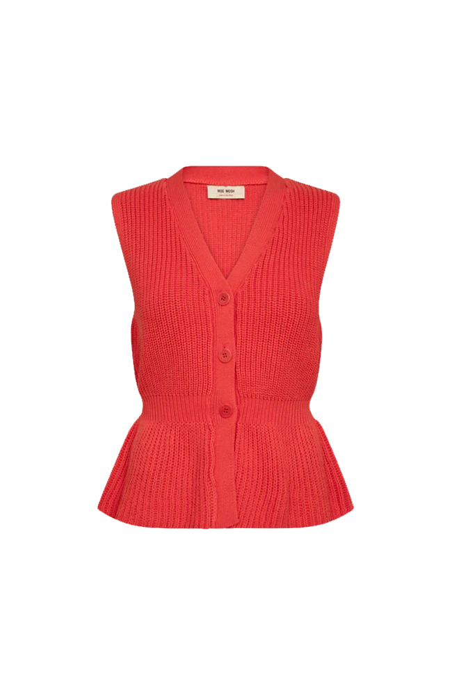 Herbi Knit Vest - Spicy Orange