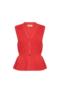 Herbi Knit Vest - Spicy Orange