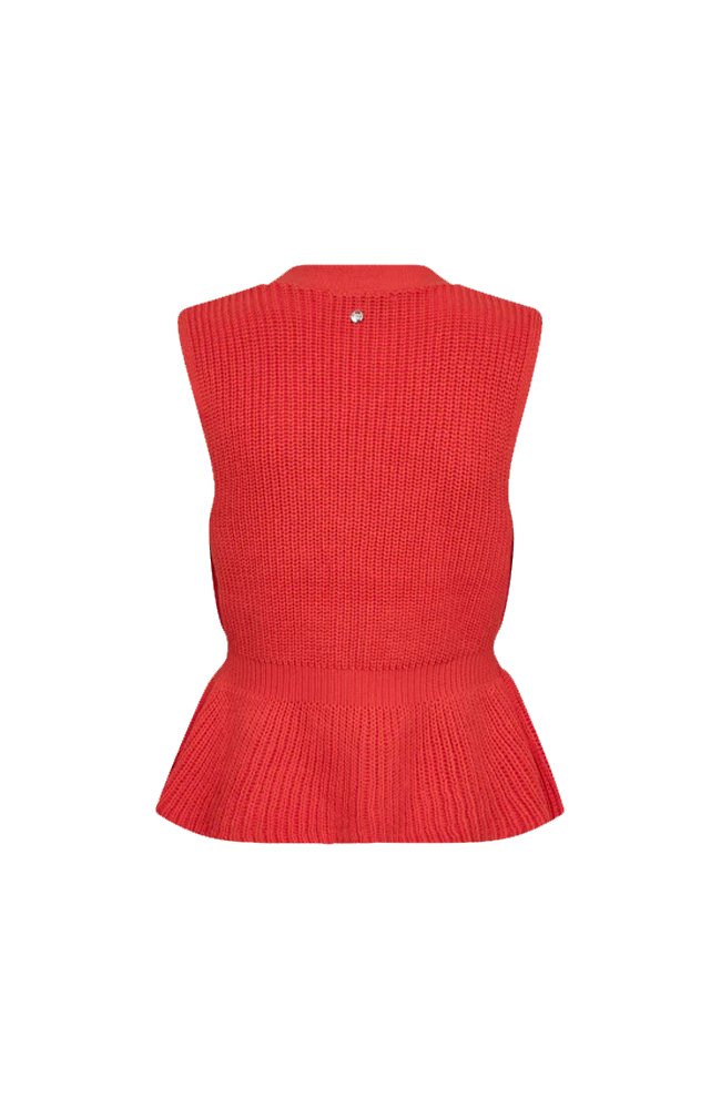 Herbi Knit Vest - Spicy Orange