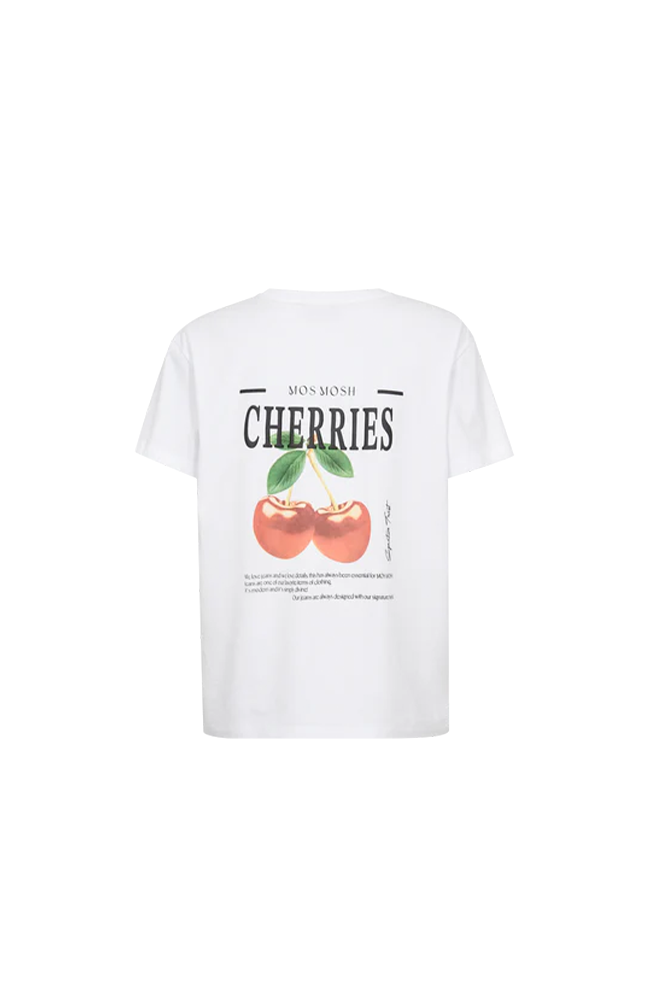Lail Cherry Tee - White
