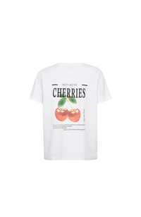 Lail Cherry Tee - White
