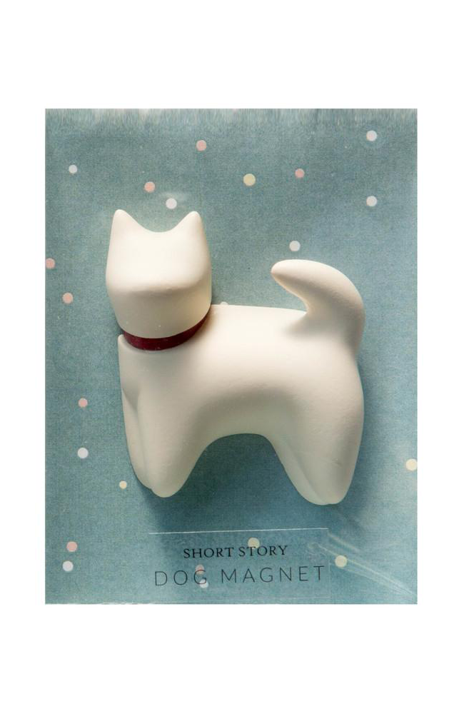 Dog Magnet Handsome White