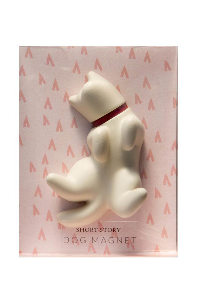 Dog Magnet Lazy White