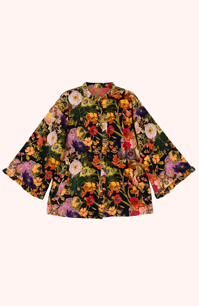 Velvet Jacket - Midnight Posy