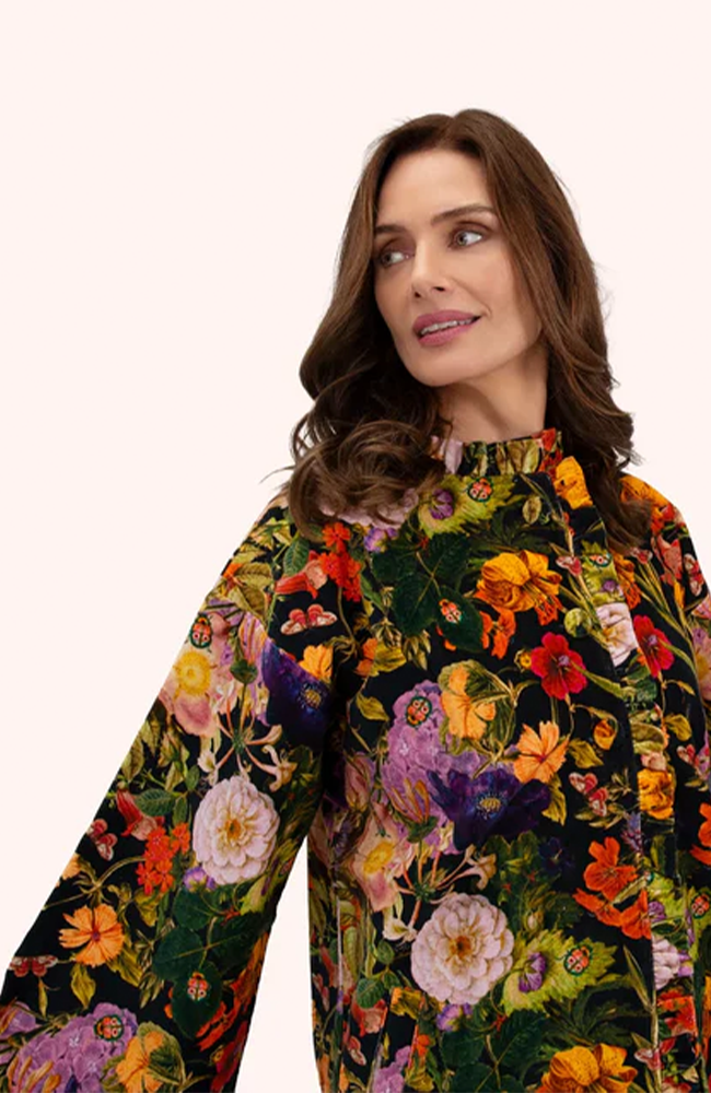 Velvet Jacket - Midnight Posy