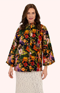 Velvet Jacket - Midnight Posy