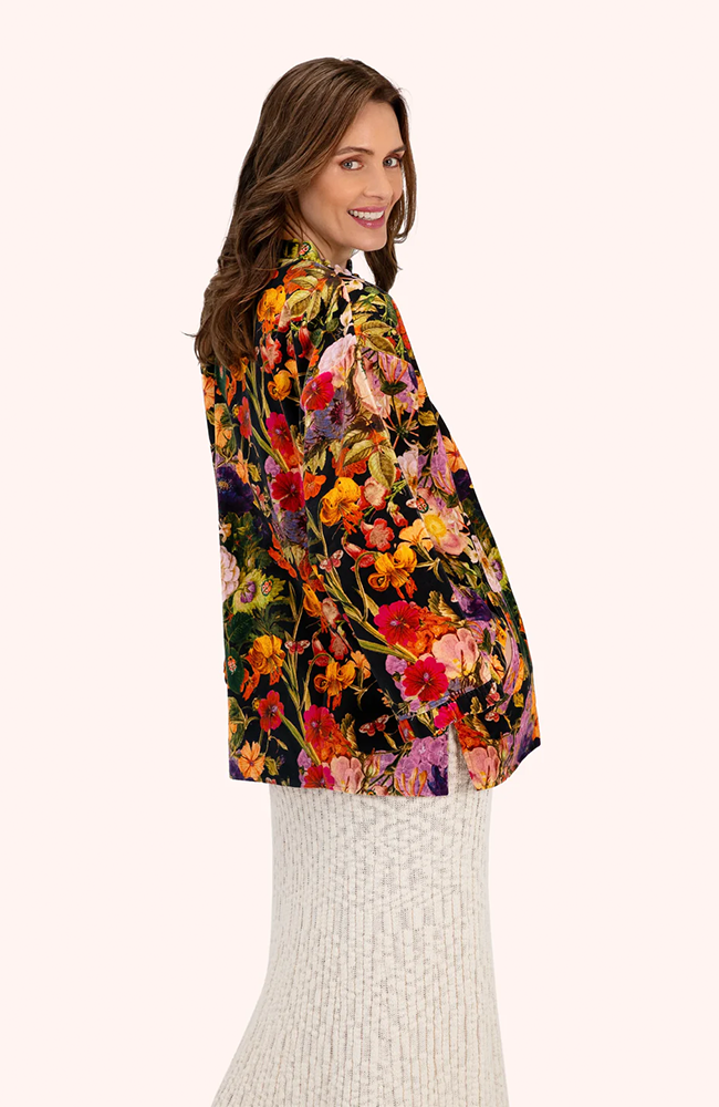 Velvet Jacket - Midnight Posy