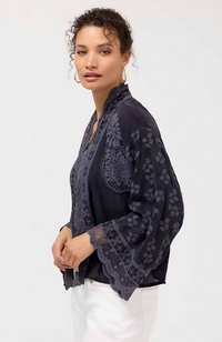 Sandra Patched Kimono - Sanded Black