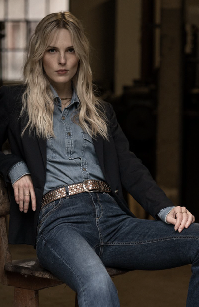 Zoe Gold Belt - Taupe