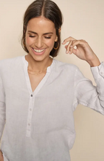 Danna Linen Blouse - White