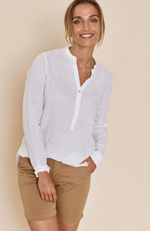 Danna Linen Blouse - White