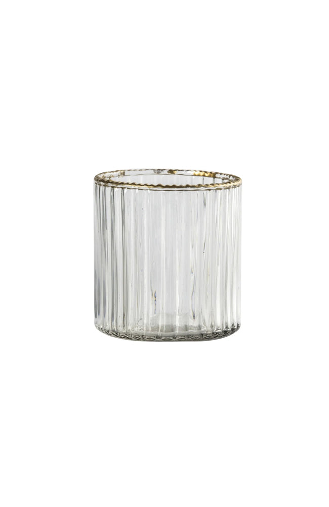 Gold Rim Glass Votive