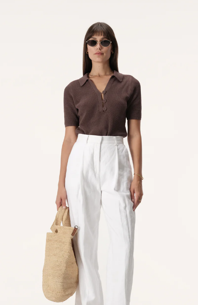 Haigh Knit Top - Chocolate