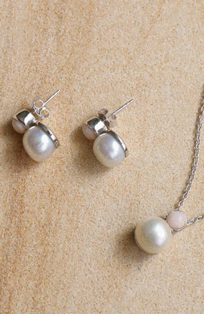 Aquatic Pearl Earring - Gold