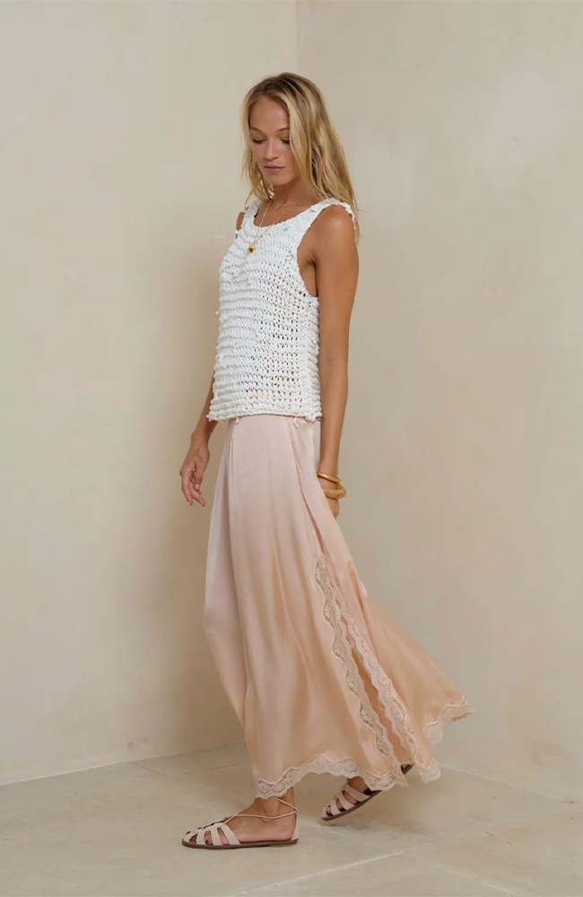 Patti Lace Skirt - Rose Quartz