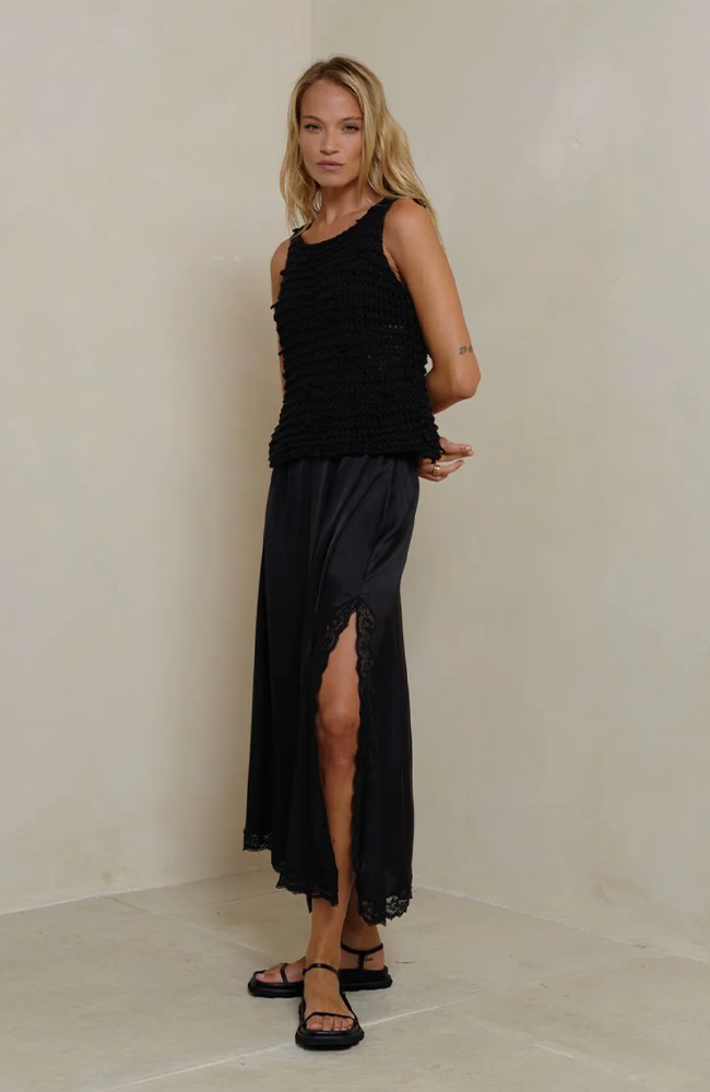 Patti Lace Skirt - Black