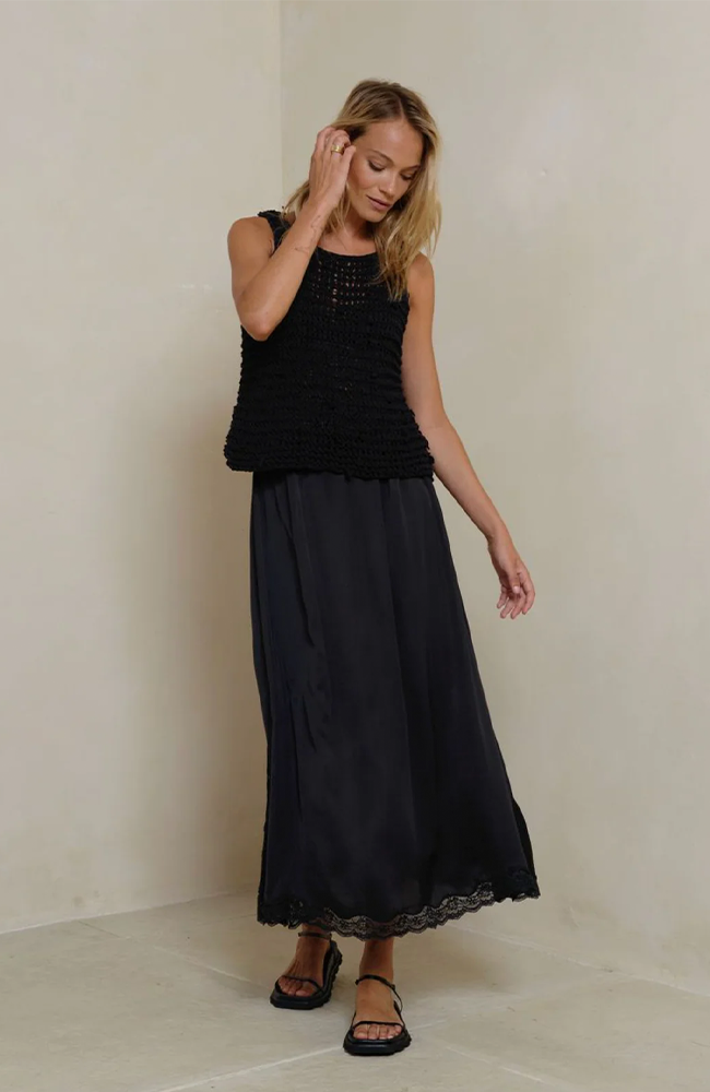 Patti Lace Skirt - Black