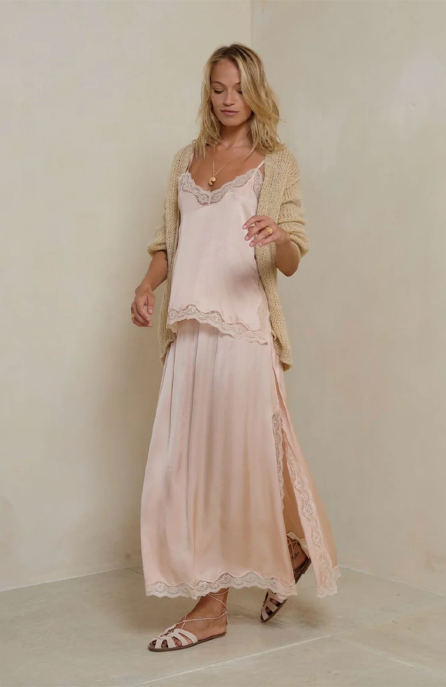 Patti Lace Skirt - Rose Quartz