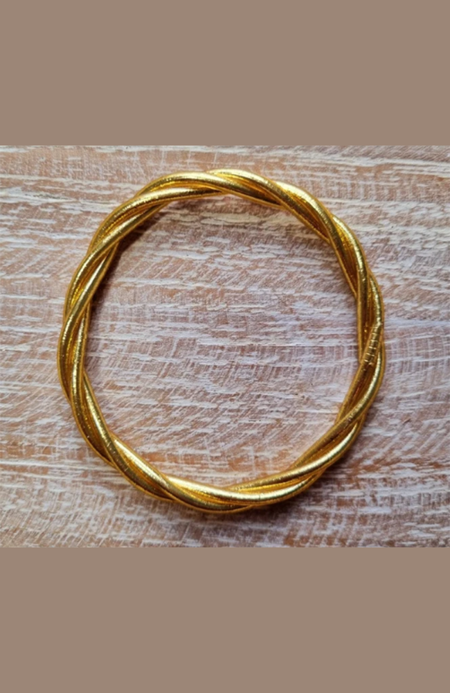 Budhist Temple Bangle Twist - Gold