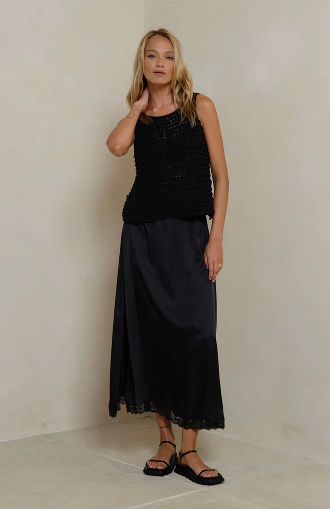 Patti Lace Skirt - Black