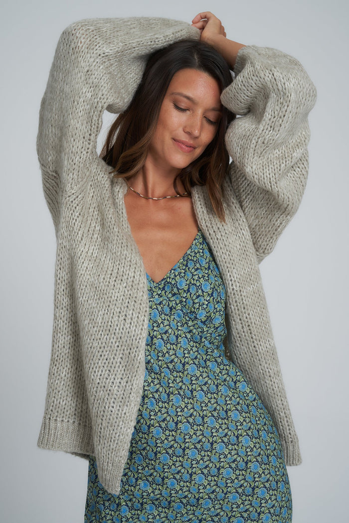 Sea Cardigan - Storm and Ivory