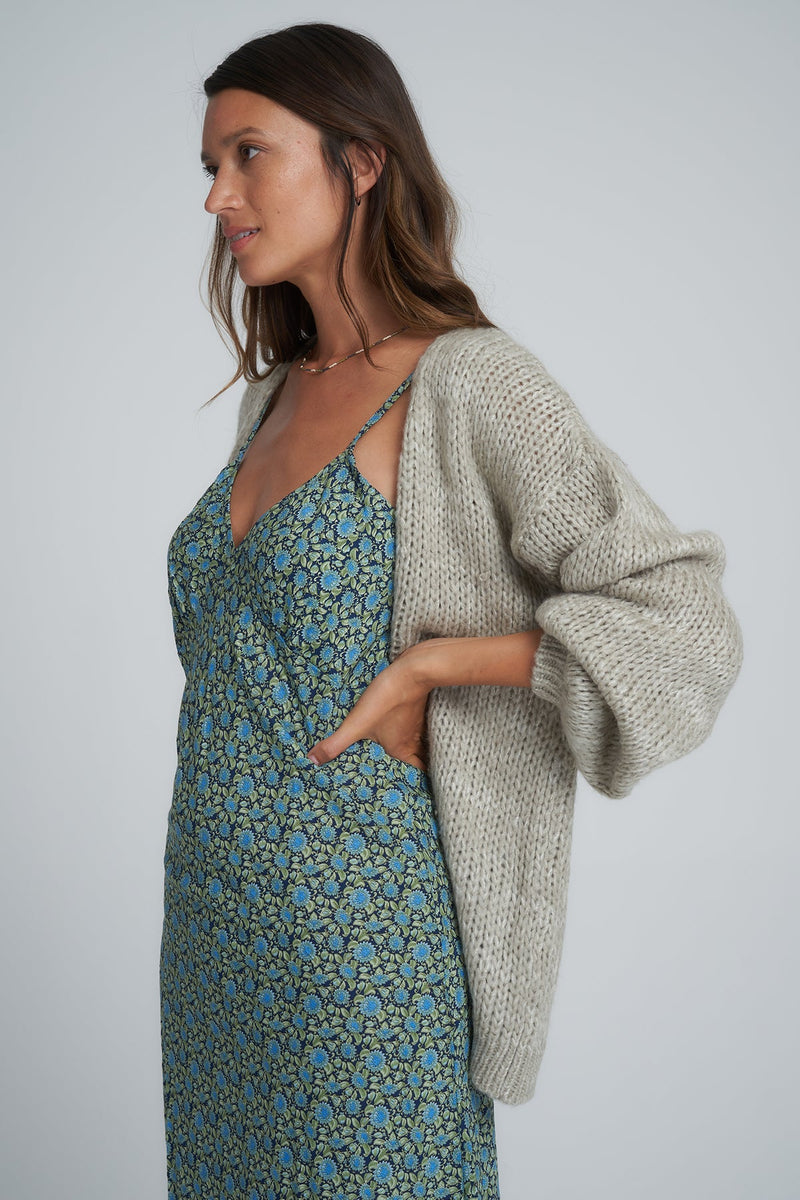 Sea Cardigan - Storm and Ivory