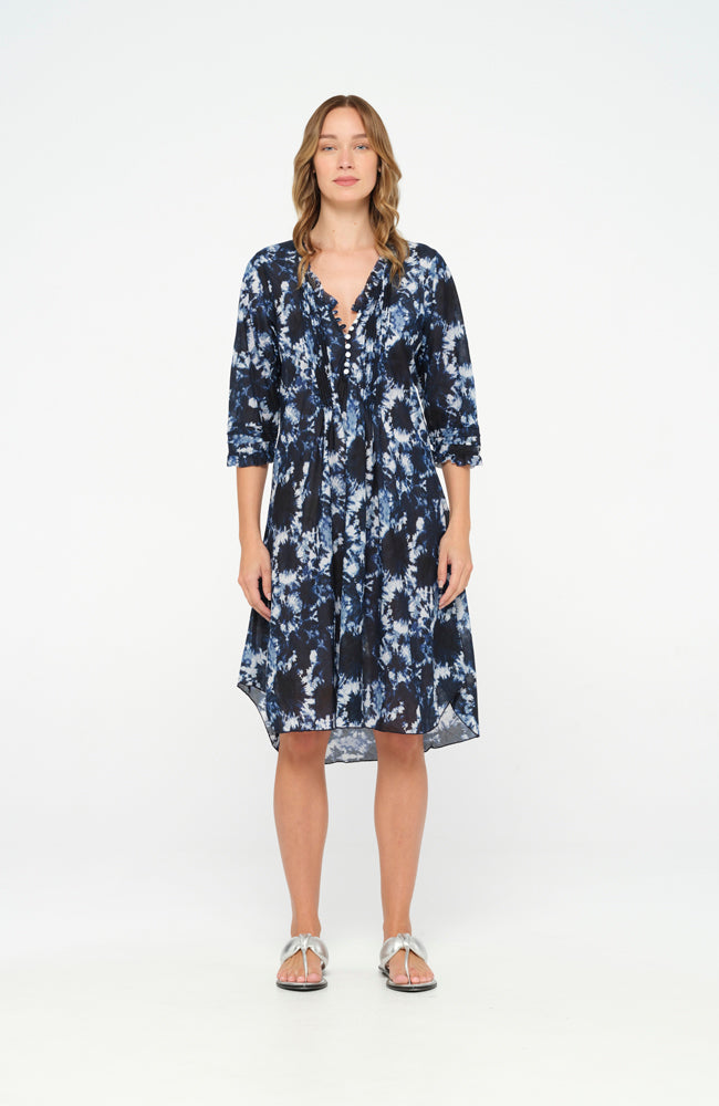 Middy Poppy - Shibori | Cotton - Navy