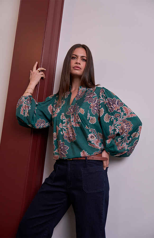 Versailles Blouse - Evergreen